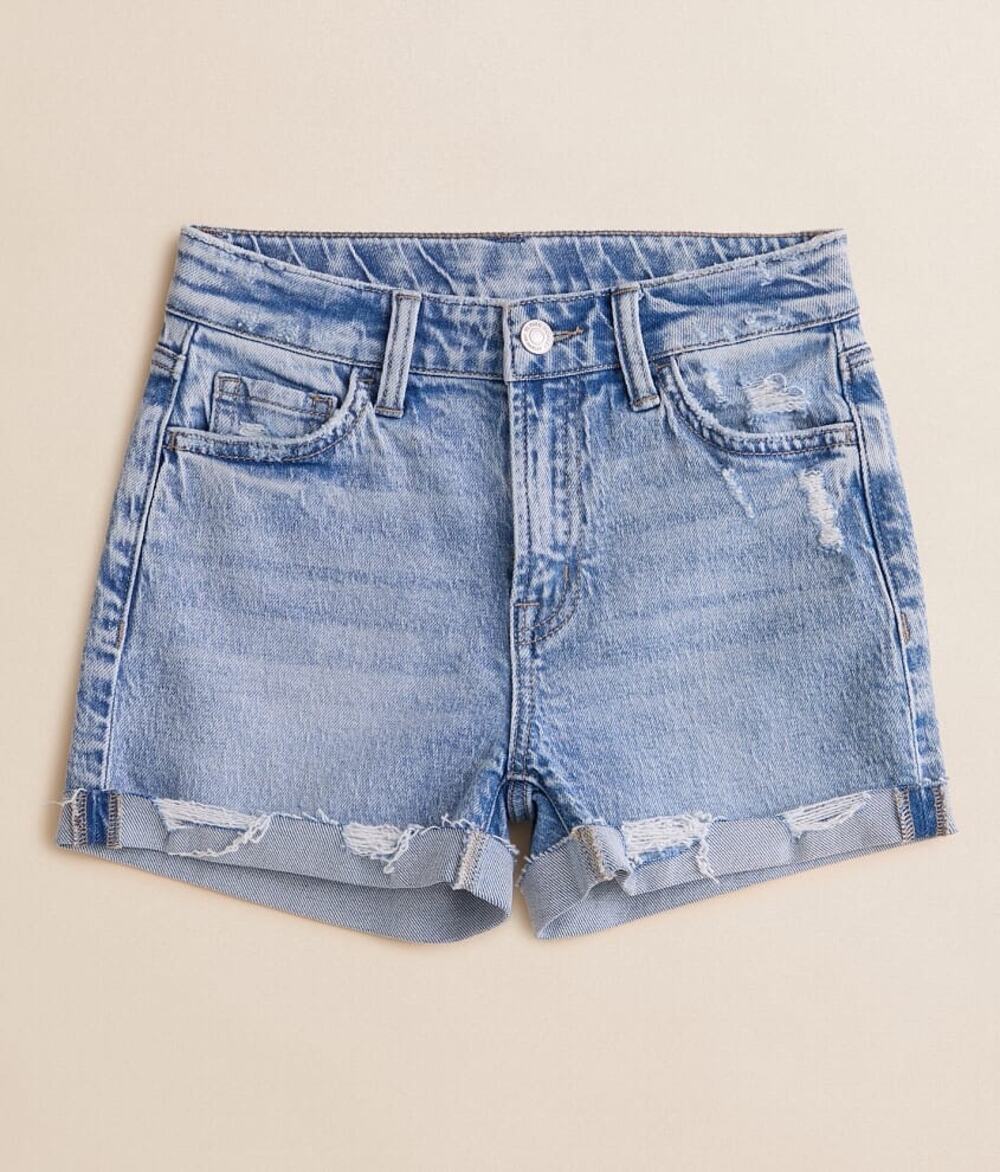 Flying Monkey Girls High Rise Stretch Denim Cuffed Shorts